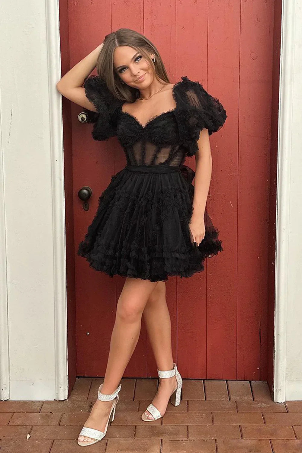 Gorgeous A Line Cortset Homecoming Dress