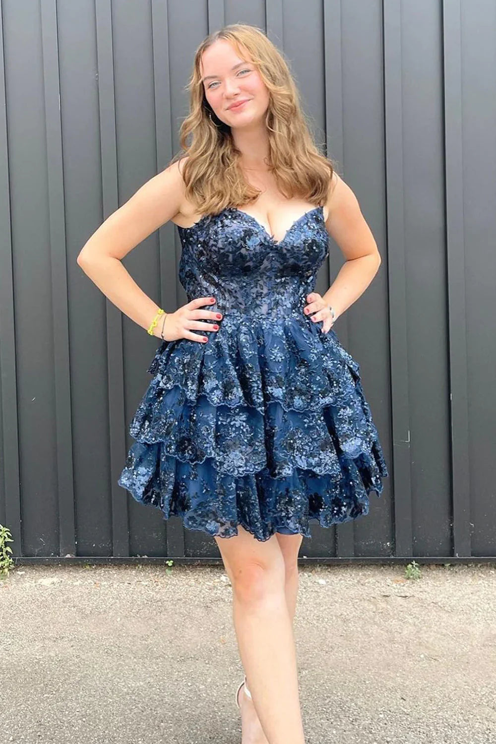 A Line Lilac Short Graduation Homecoming Dress
