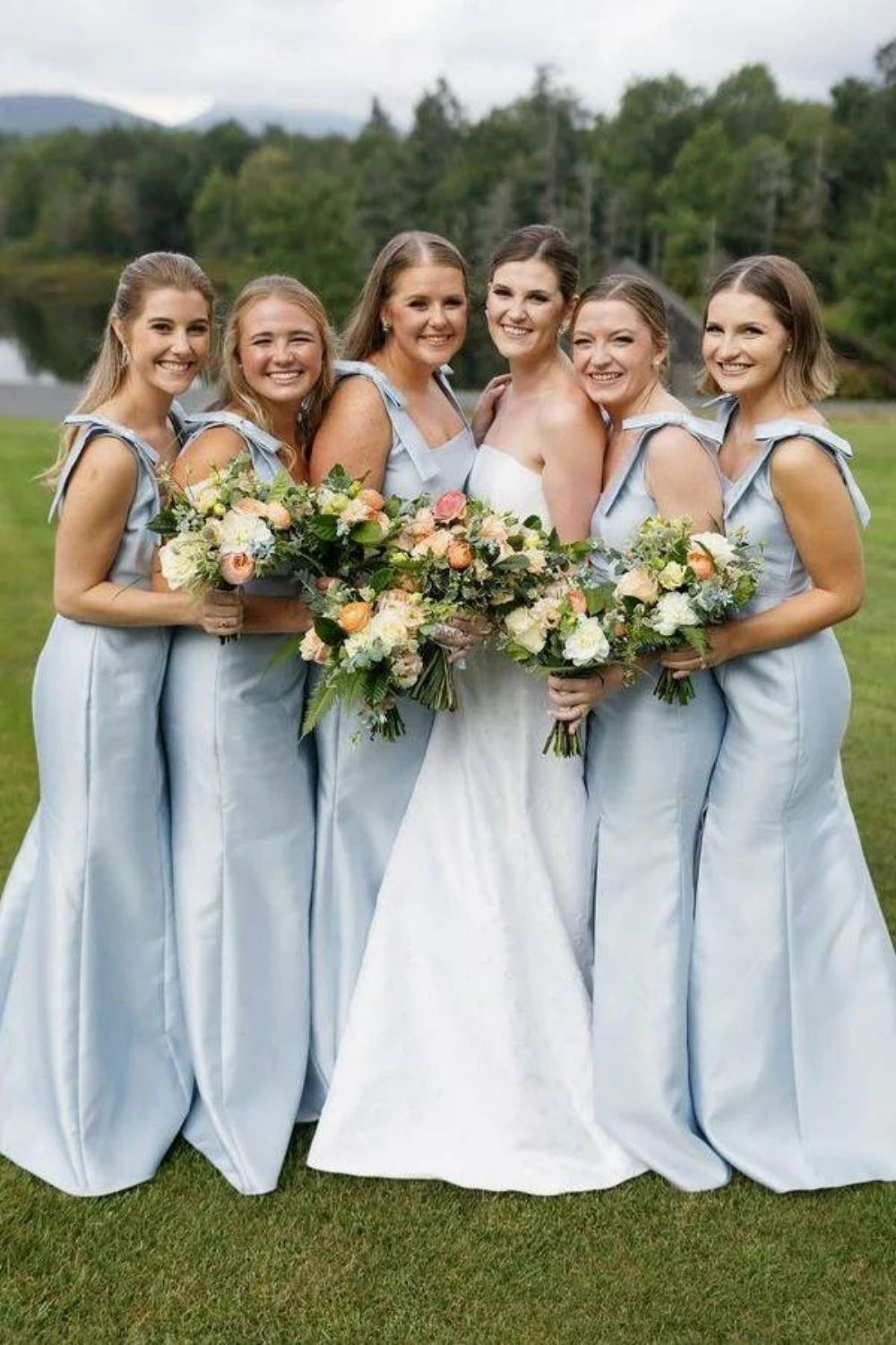 Beauty Sheath Long Bridesmaid Dress