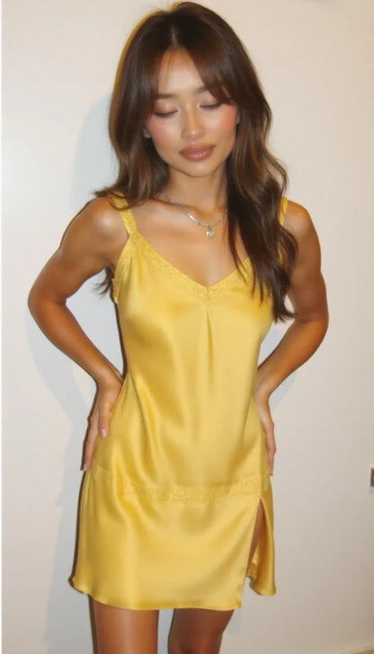 Stylish A Line Yellow Short Homecoming Dress