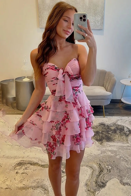 فستان التخرج الجديد A Line Sweetheart مع الكشكشة