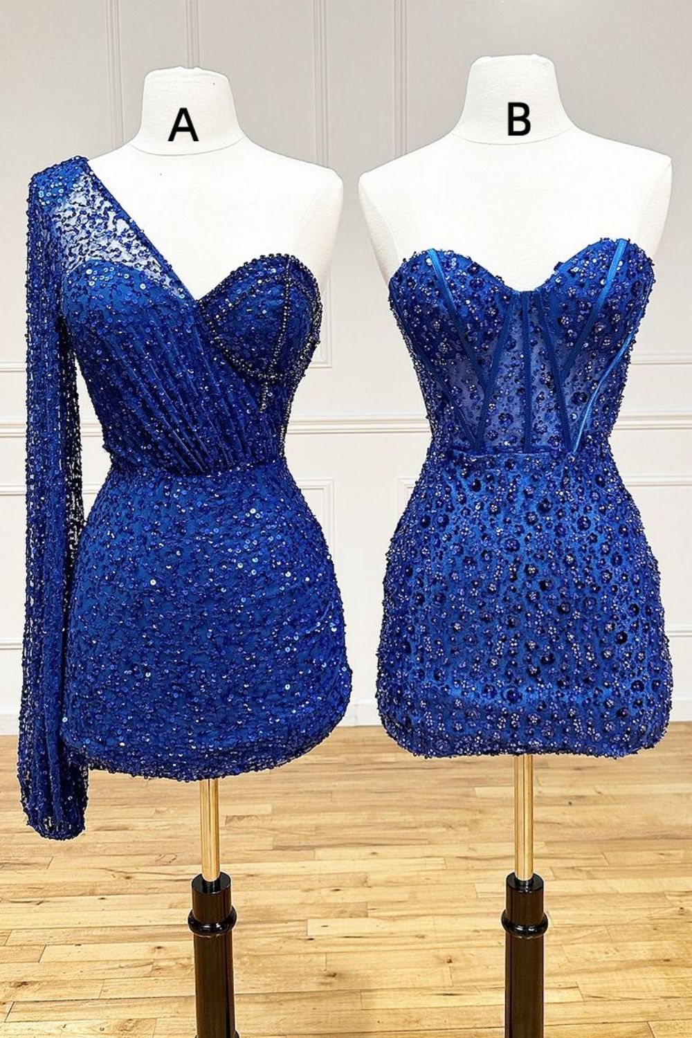 Sparkly Sequin Mermaid Short Homecoming Dress