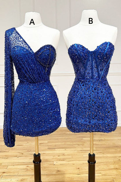 Sparkly Sequin Mermaid Short Homecoming Dress
